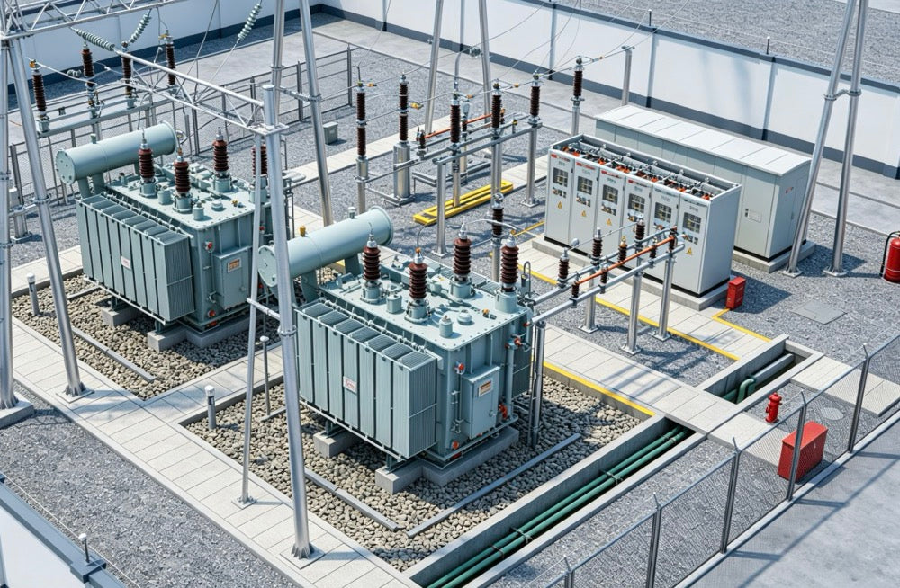Supporting supply of 110kV/33kV/11kV transformers of various types